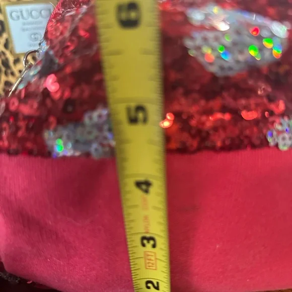 Disney Red/Silver Sequin Backpack Comes with Minnie Pursepillow 💕 GUC - Picture 10 of 11